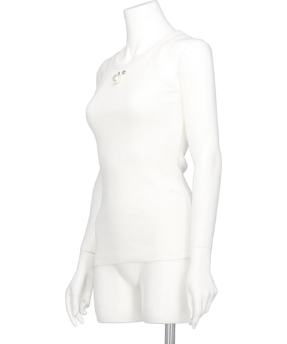 ONE PEARL PIERCING SLEEVELESS TOP
