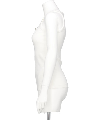 ONE PEARL PIERCING SLEEVELESS TOP