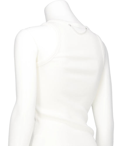 ONE PEARL PIERCING SLEEVELESS TOP