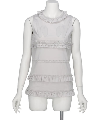 naokitomizuka WILD THINGS FRILLED TANK TOP