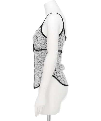 FLORAL JACQUARD FRAISE STITCHCAMISOLE TOP