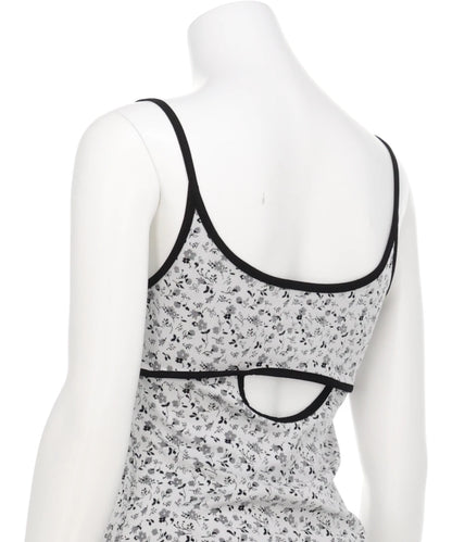 FLORAL JACQUARD FRAISE STITCHCAMISOLE TOP
