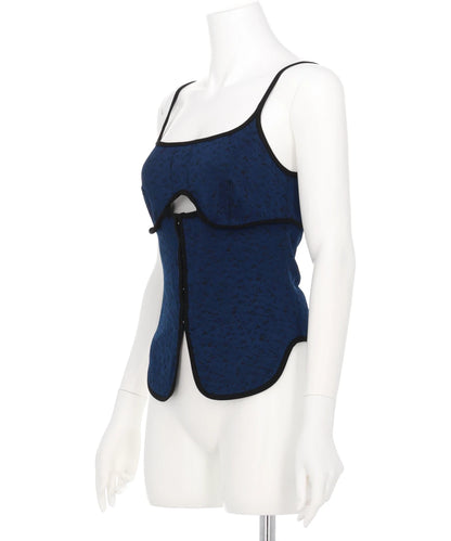 FLORAL JACQUARD FRAISE STITCHCAMISOLE TOP