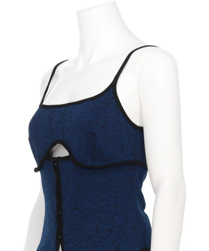 FLORAL JACQUARD FRAISE STITCHCAMISOLE TOP