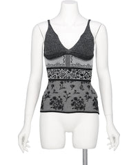 Mame Kurogouchi(マメクロゴウチ) 2026SS FLORAL JACQUARD KNIT CAMISOLE TOP　MM26SS-KN083