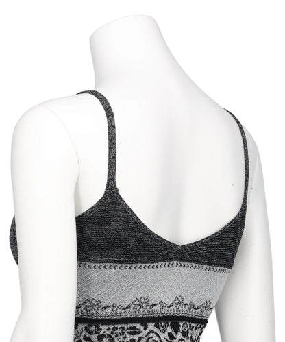 FLORAL JACQUARD KNIT CAMISOLE TOP
