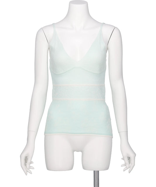 Mame Kurogouchi(マメクロゴウチ) 2026SS FLORAL JACQUARD KNIT CAMISOLE TOP MM26SS-KN083