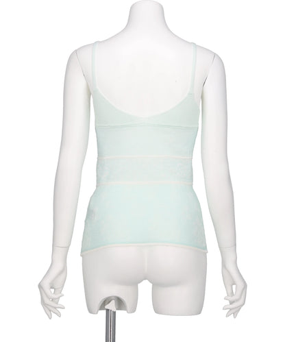 FLORAL JACQUARD KNIT CAMISOLE TOP