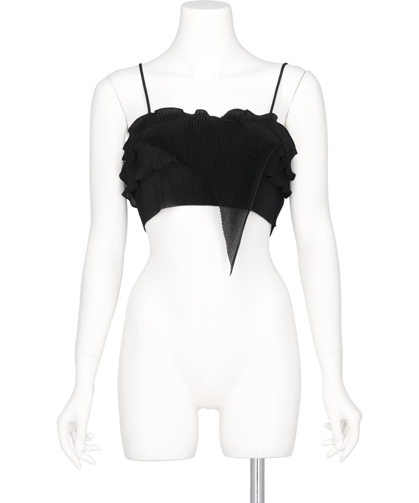 RIPPLE SHEER CAMISOLE BLACK