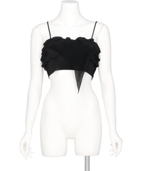 RIPPLE SHEER CAMISOLE BLACK