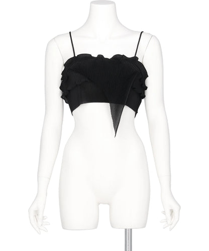 RIPPLE SHEER CAMISOLE BLACK
