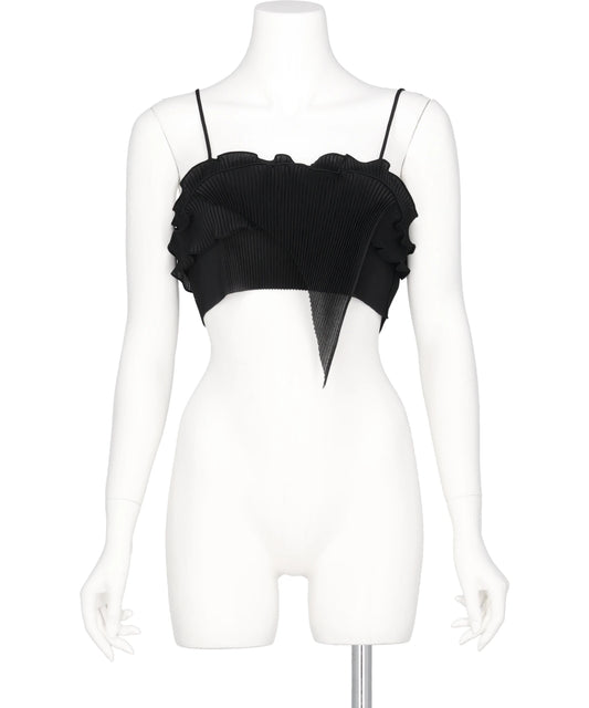 RIPPLE SHEER CAMISOLE BLACK