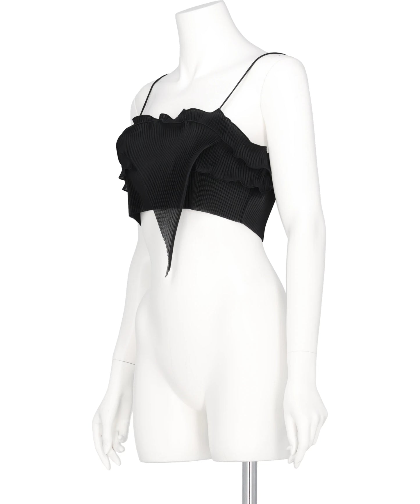 RIPPLE SHEER CAMISOLE BLACK