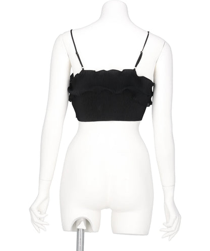 RIPPLE SHEER CAMISOLE BLACK