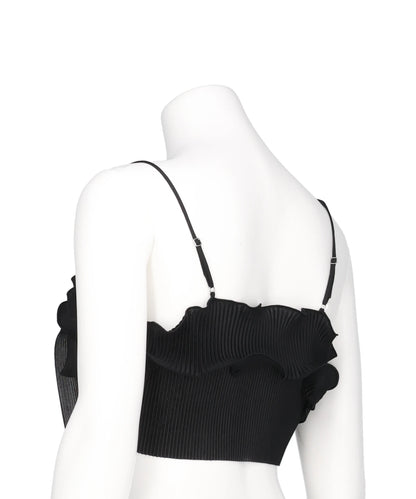 RIPPLE SHEER CAMISOLE BLACK