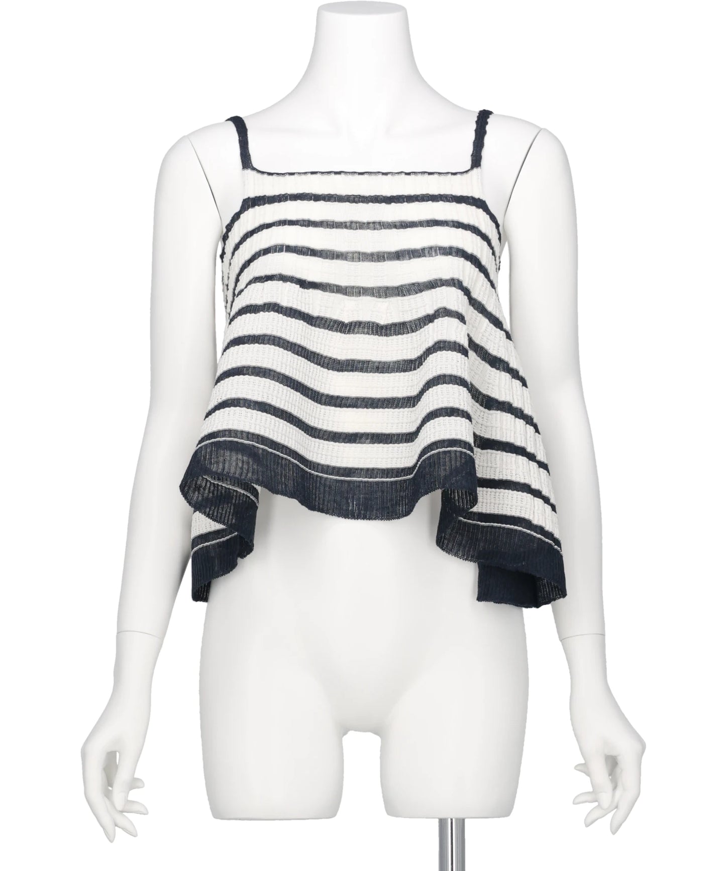 ODAKHA(オダカ) 2026SS ASYMMETRY STRIPED SEEMLES CAMI OH26SS-WG04