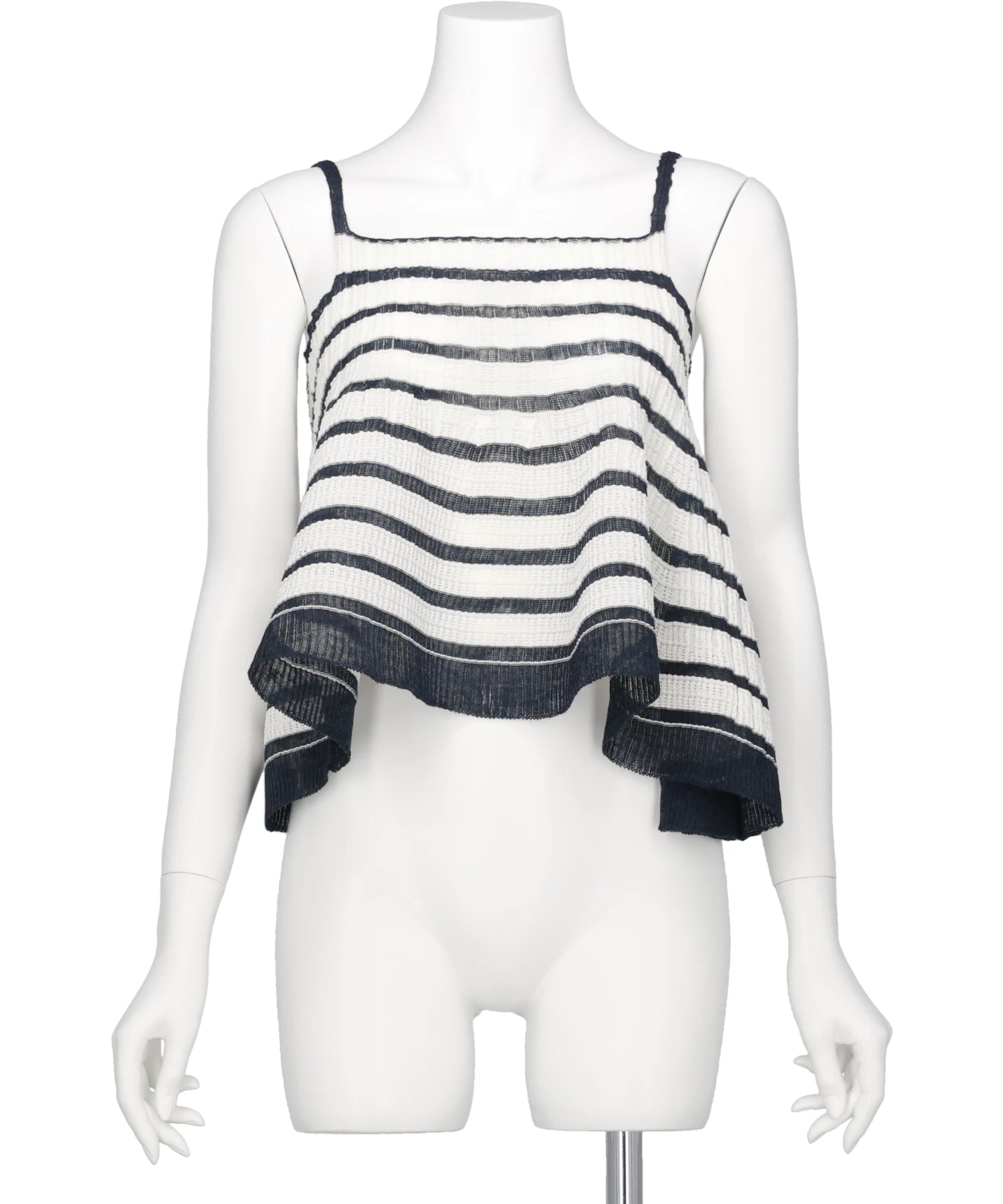 ODAKHA(オダカ) 2026SS ASYMMETRY STRIPED SEEMLES CAMI OH26SS-WG04