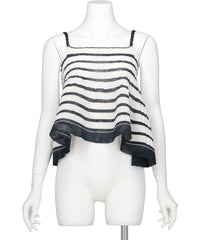 ODAKHA(オダカ) 2026SS ASYMMETRY STRIPED SEEMLES CAMI OH26SS-WG04