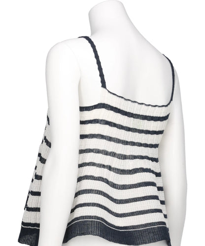 ASYMMETRY STRIPED SEEMLES CAMI
