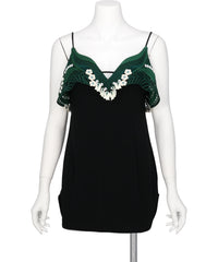 Mame Kurogouchi(マメクロゴウチ) 2026AW TRIACETATE EMBROIDERY CAMISOLE TOP MM26FW-SH114
