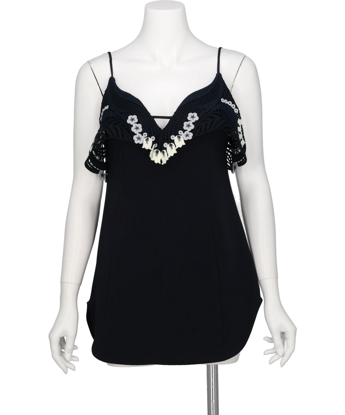 Mame Kurogouchi(マメクロゴウチ) 2026AW TRIACETATE EMBROIDERY CAMISOLE TOP MM26FW-SH114