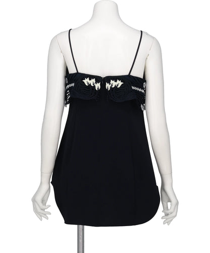 TRIACETATE EMBROIDERY CAMISOLE TOP