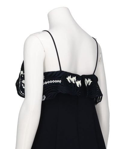 TRIACETATE EMBROIDERY CAMISOLE TOP