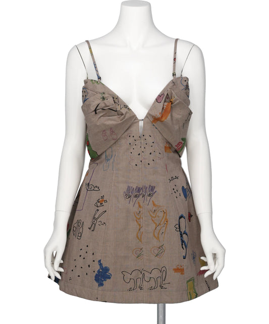 Chika Kisada(チカキサダ) 2026AW RAKUGAKI PRINTED CAMISOLE CB-26265B