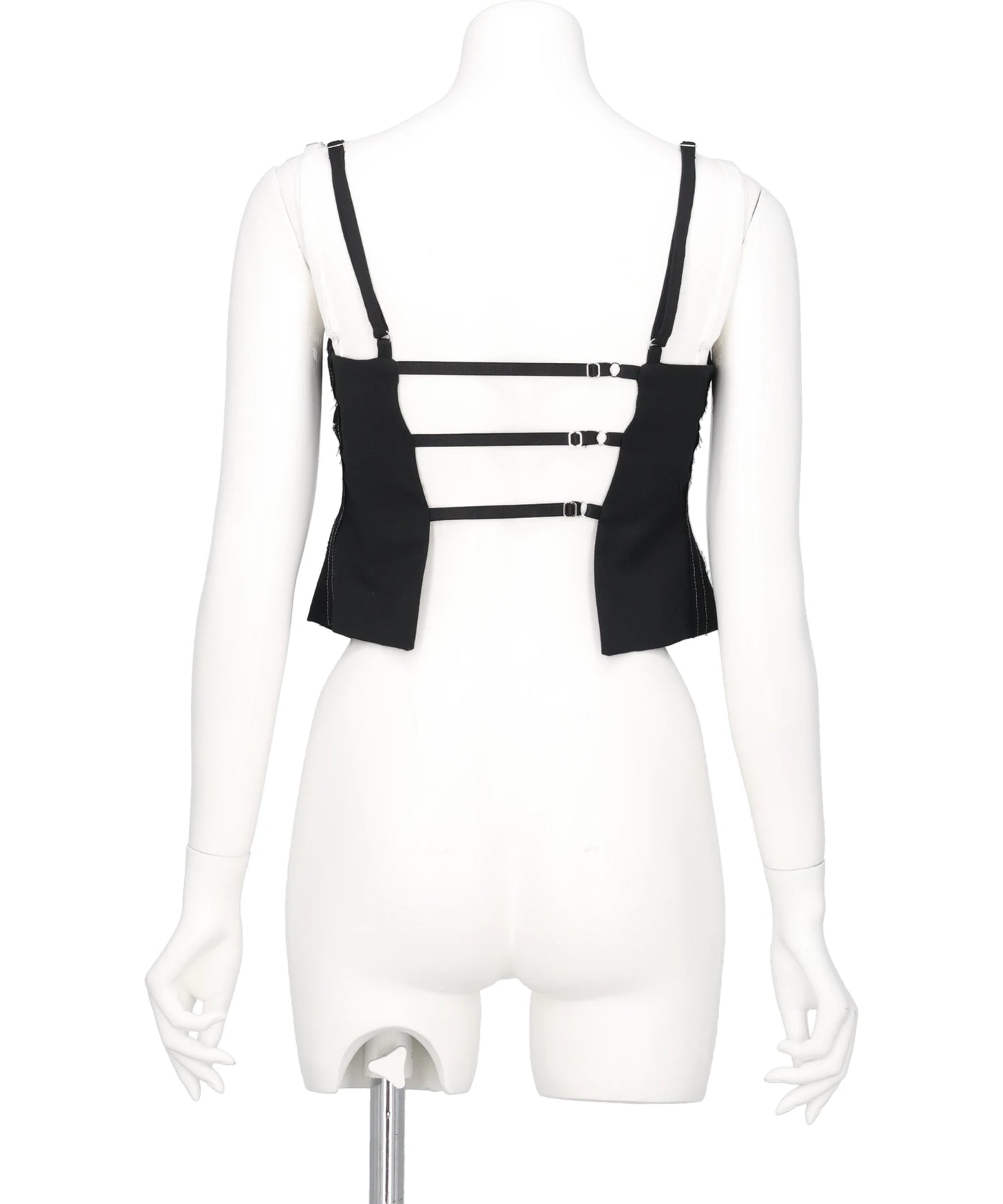 SEAM FRAYED BUSTIER TOPS