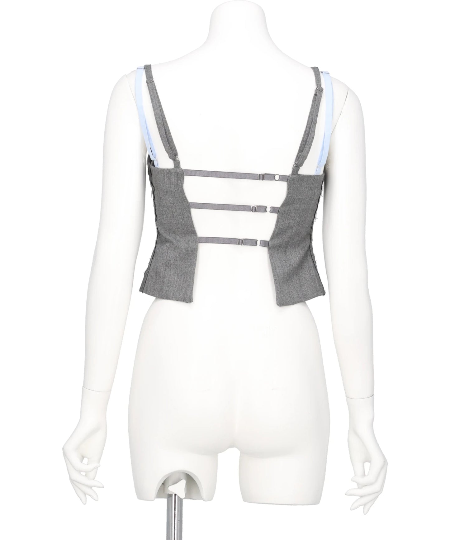 SEAM FRAYED BUSTIER TOPS