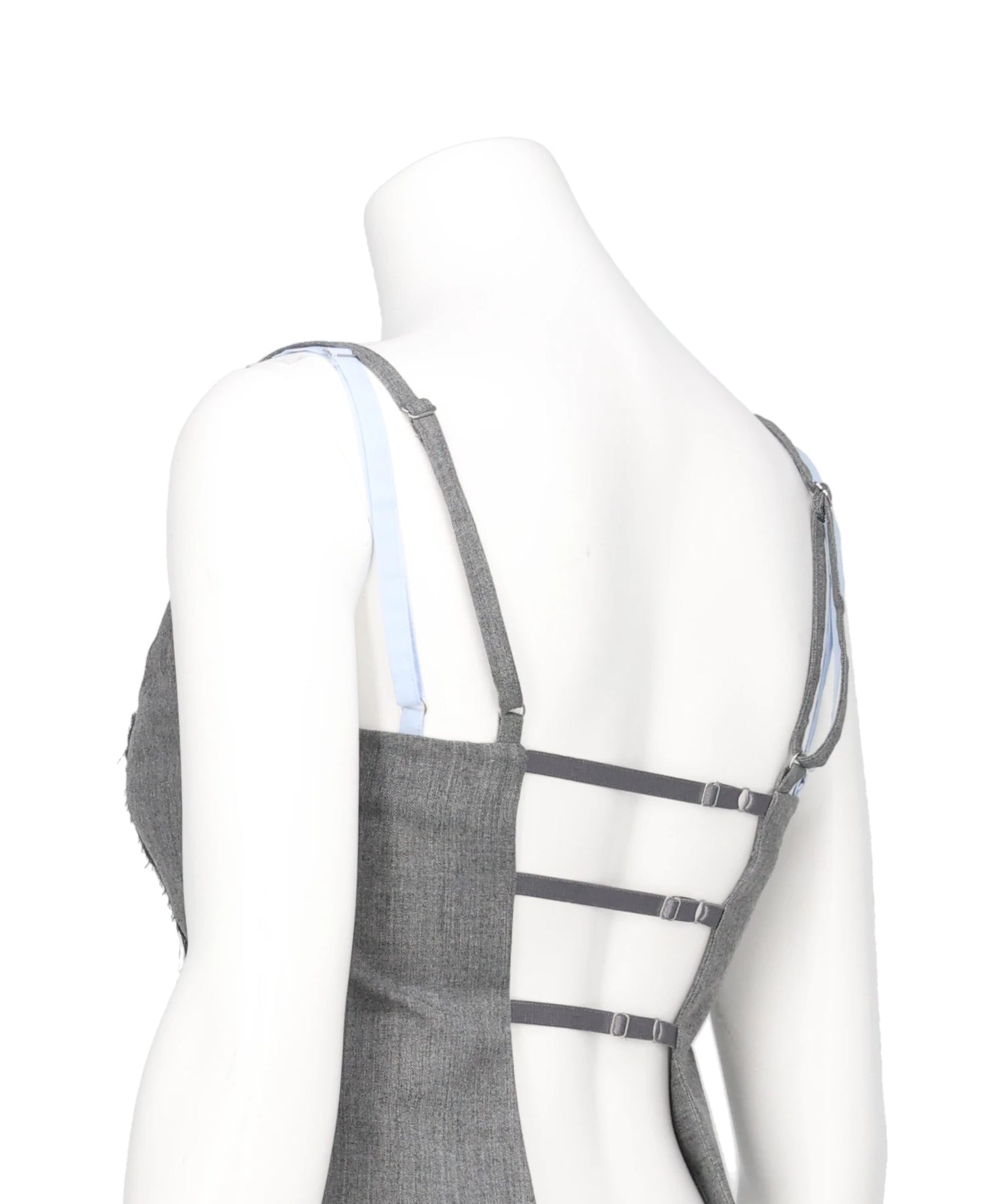 SEAM FRAYED BUSTIER TOPS