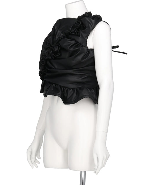 FAUX LEATHER BUSTIER