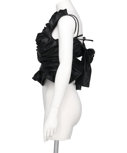 FAUX LEATHER BUSTIER
