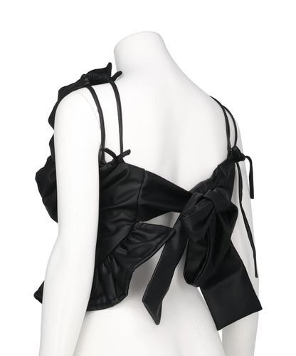FAUX LEATHER BUSTIER