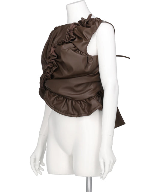FAUX LEATHER BUSTIER