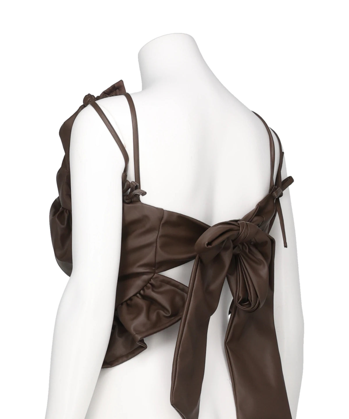 FAUX LEATHER BUSTIER