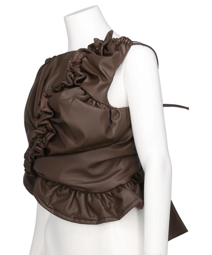 FAUX LEATHER BUSTIER