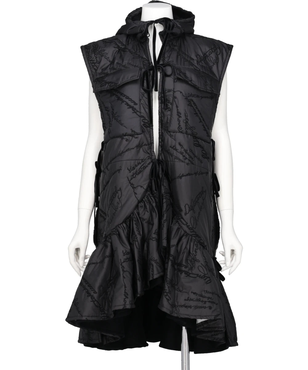 naokitomizuka(ナオキトミズカ) QUILTING RUFFLED GILET