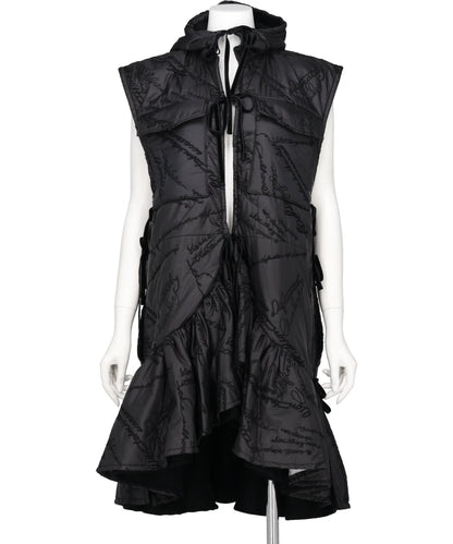 naokitomizuka(ナオキトミズカ) QUILTING RUFFLED GILET