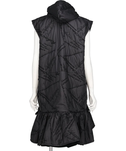 QUILTING RUFFLED GILET