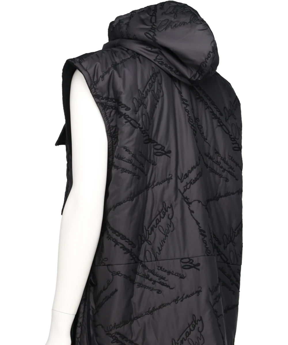 QUILTING RUFFLED GILET