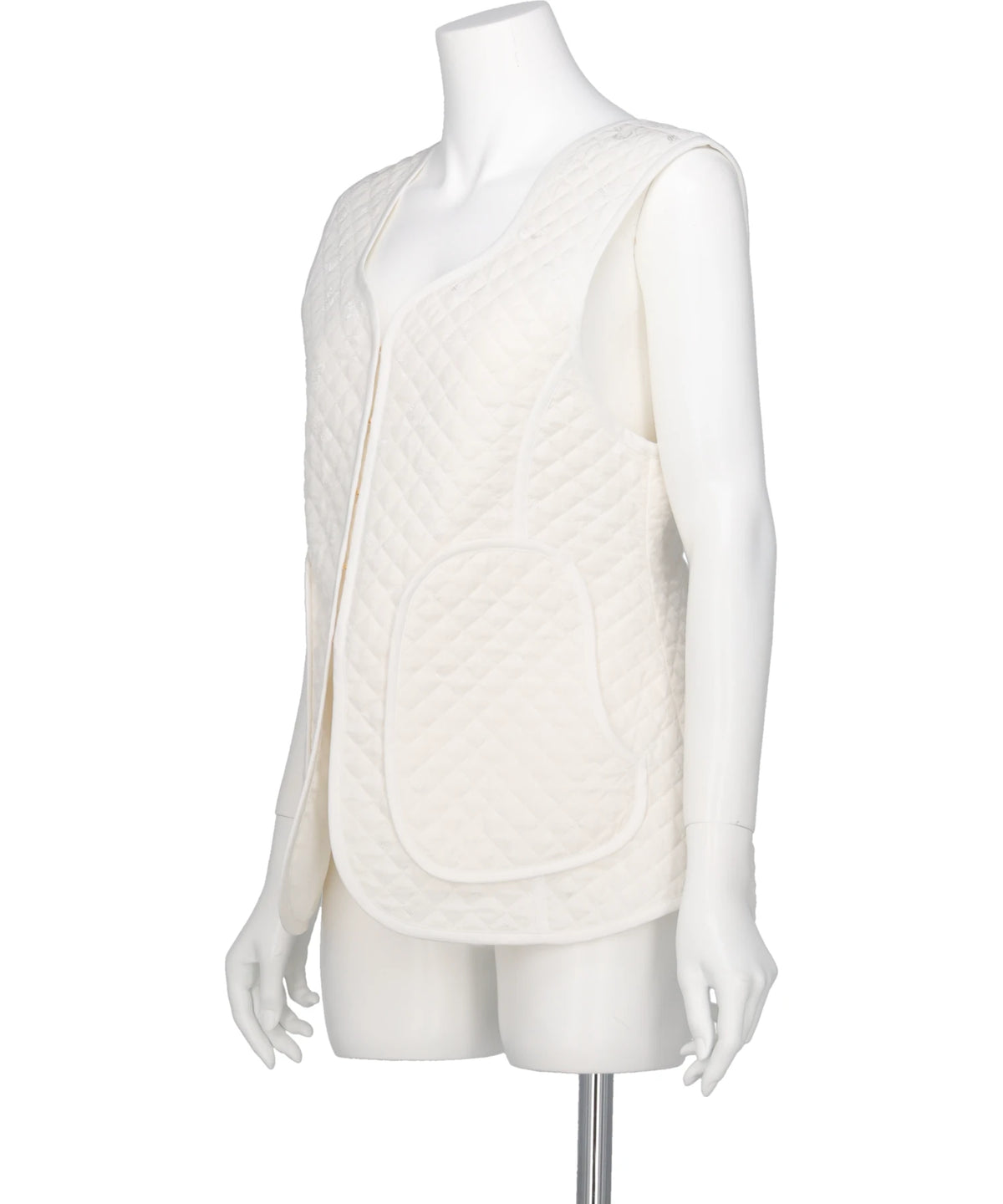 FLORAL JACQUARD QUILTING VEST