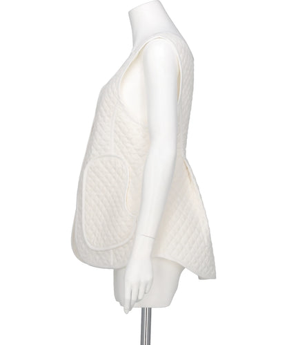 FLORAL JACQUARD QUILTING VEST