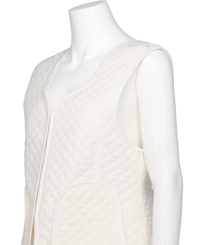 FLORAL JACQUARD QUILTING VEST