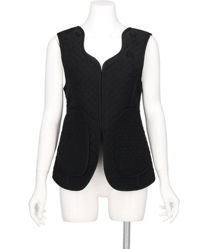Mame Kurogouchi(マメクロゴウチ) 2026AW FLORAL JACQUARD QUILTING VEST　MM26FW-JK089