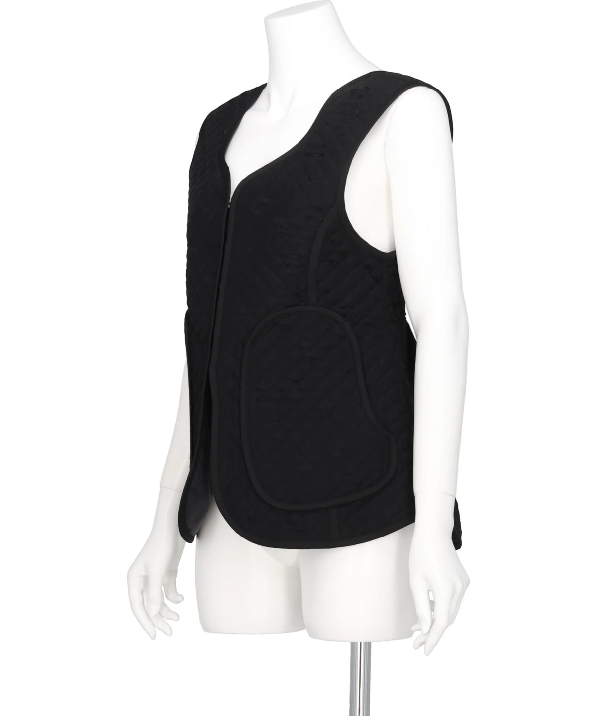 FLORAL JACQUARD QUILTING VEST