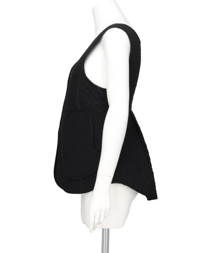 FLORAL JACQUARD QUILTING VEST