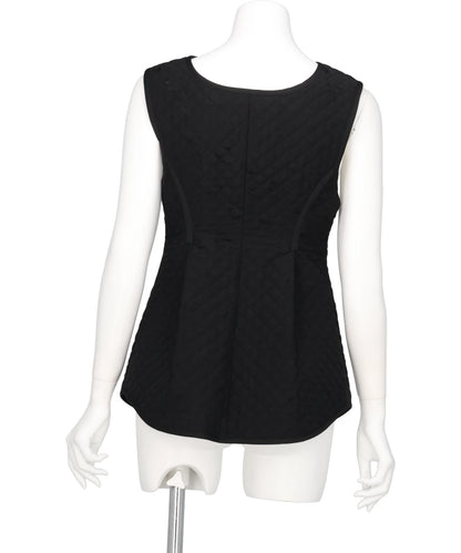 FLORAL JACQUARD QUILTING VEST