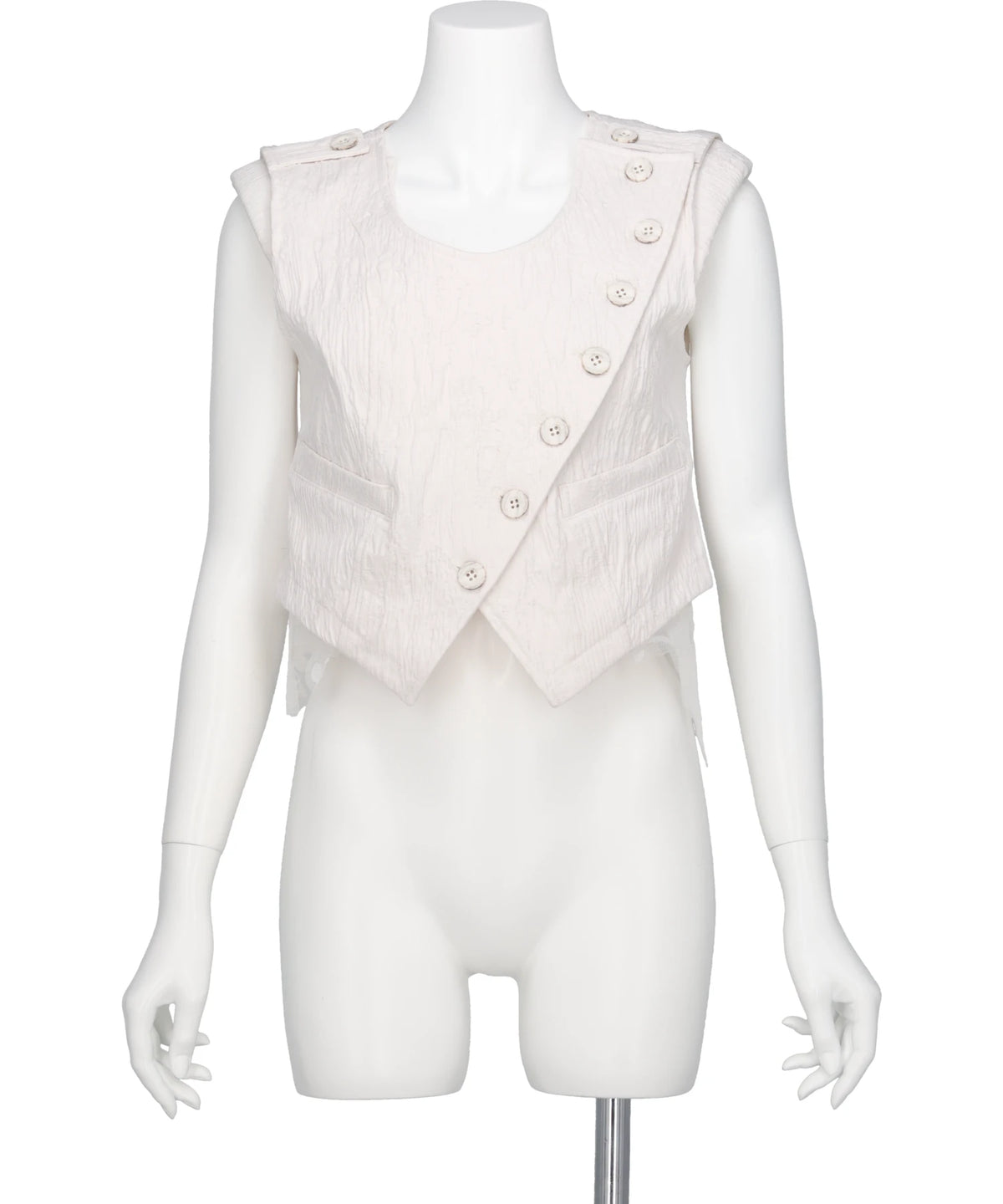 mukcyen（ムッシャン）ERODED JACQUARD VEST