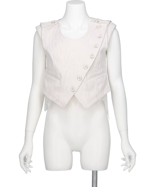 mukcyen（ムッシャン）ERODED JACQUARD VEST